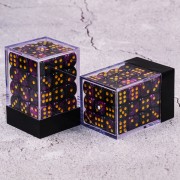 (Purple+Black) 12mm D6 pips dice